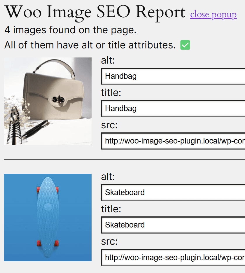 Top Image SEO Pro attribute checker